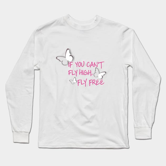 Beautiful paper cut butterflies and quote design Long Sleeve T-Shirt by colouredwolfe11